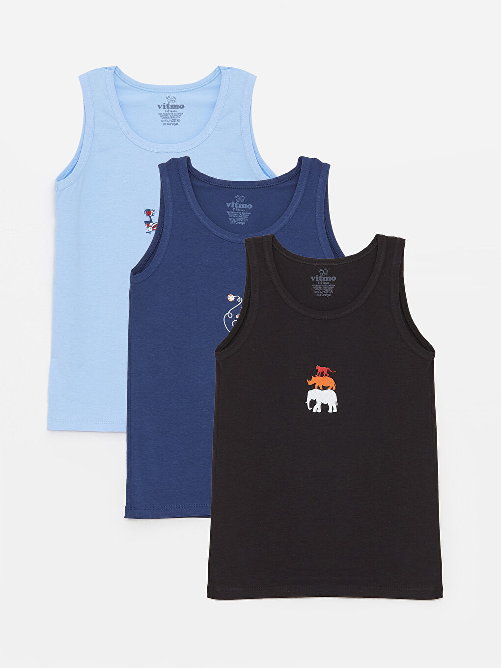 Crew Neck Boy Undershirt 3-pack