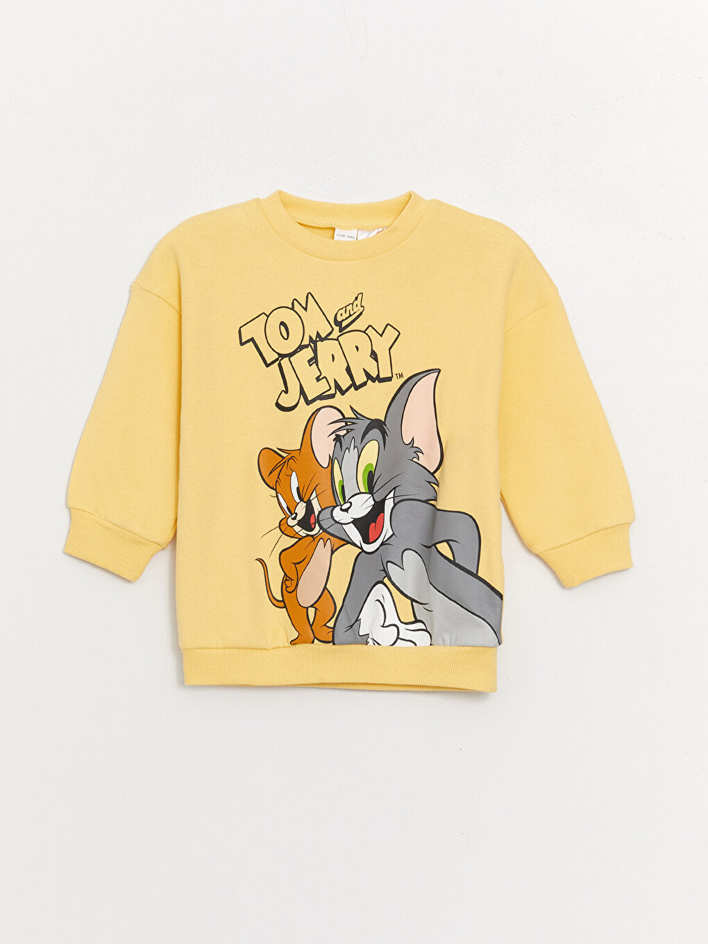 Crew Neck Tom &amp; Jerry Printed Baby Boy Sweatshirt and Sweatpants Set