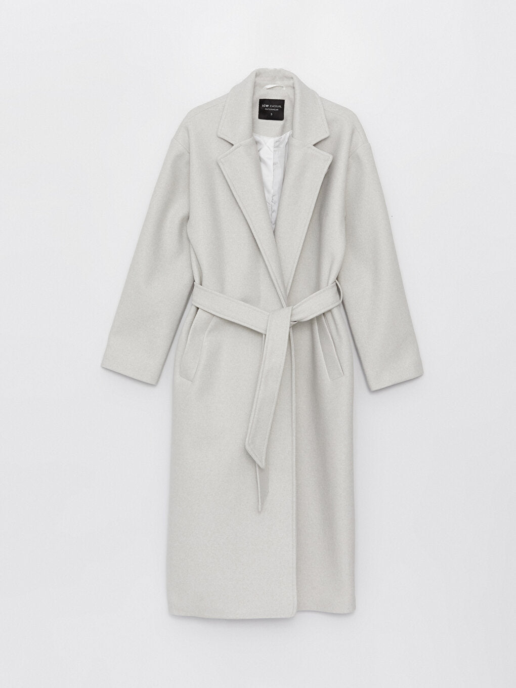 Women's Jacket Collar Plain Cashmere Coat