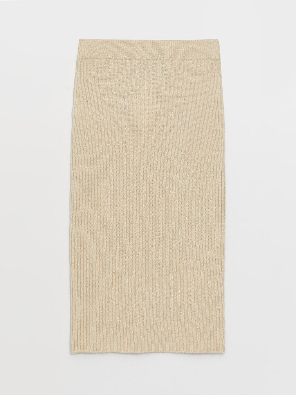 Women's Elastic Waist Plain Knitted Skirt