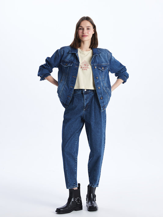 High Waist Slouchy Women's Jean Trousers