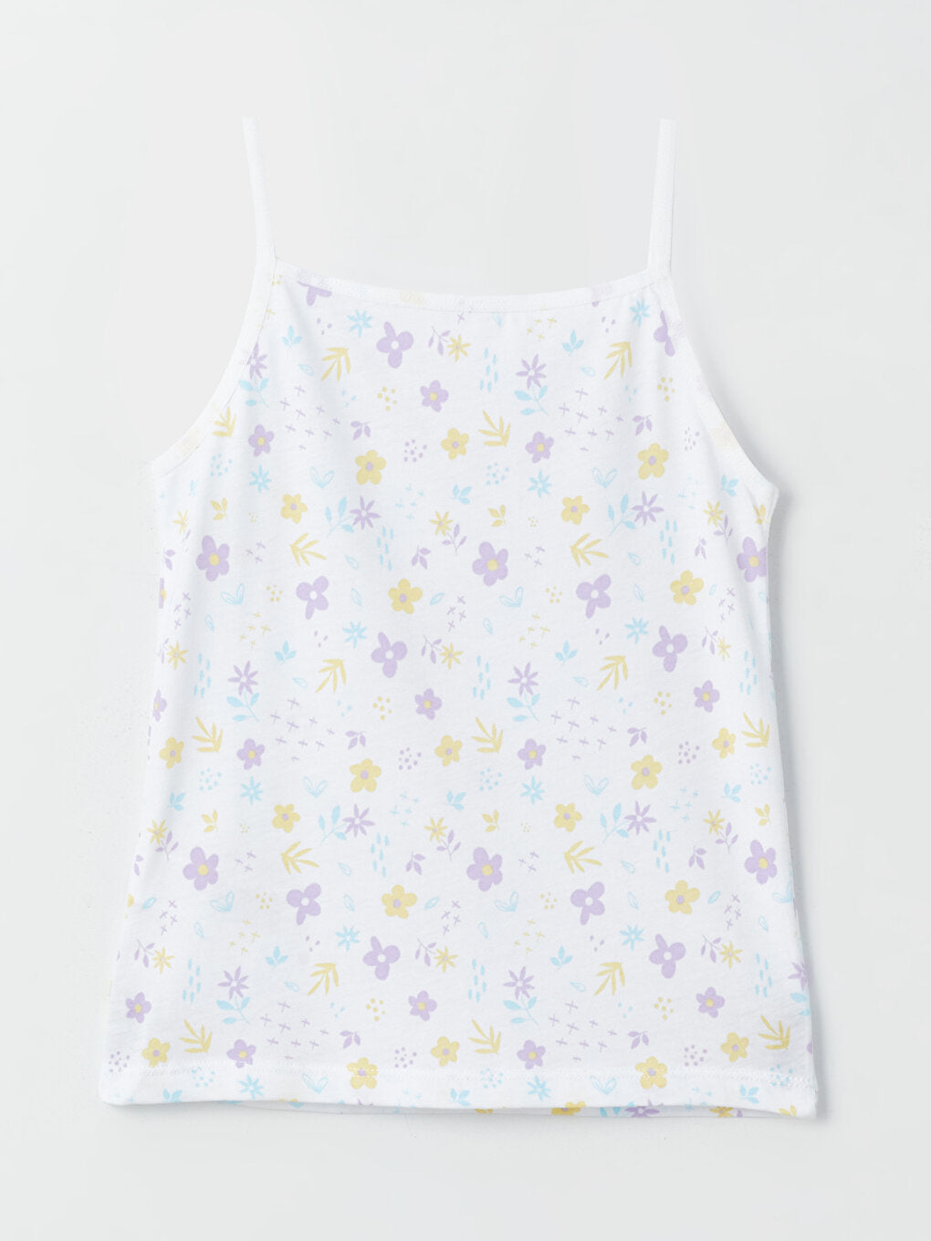 Square Neck Printed Strappy Girls Undershirt