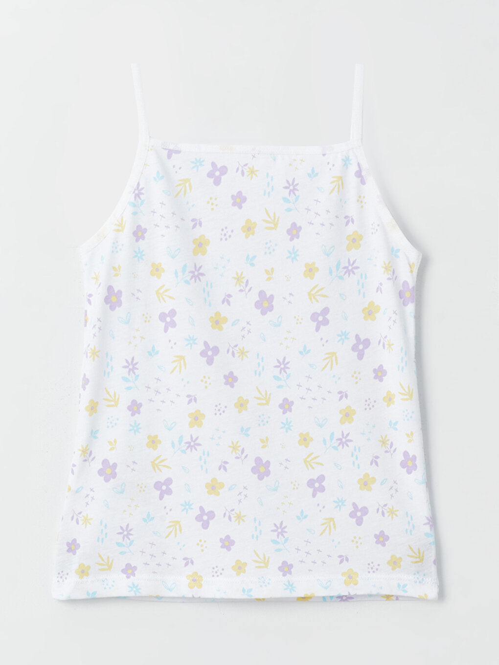 Square Neck Printed Strappy Girls Undershirt