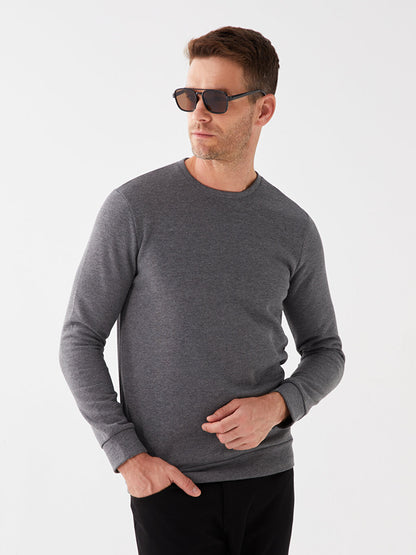 Crew Neck Long Sleeve Men's Sweatshirt