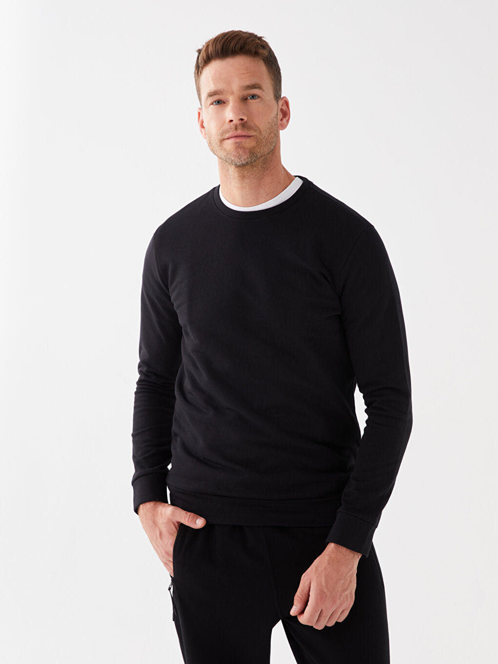 Crew Neck Long Sleeve Men's Sweatshirt