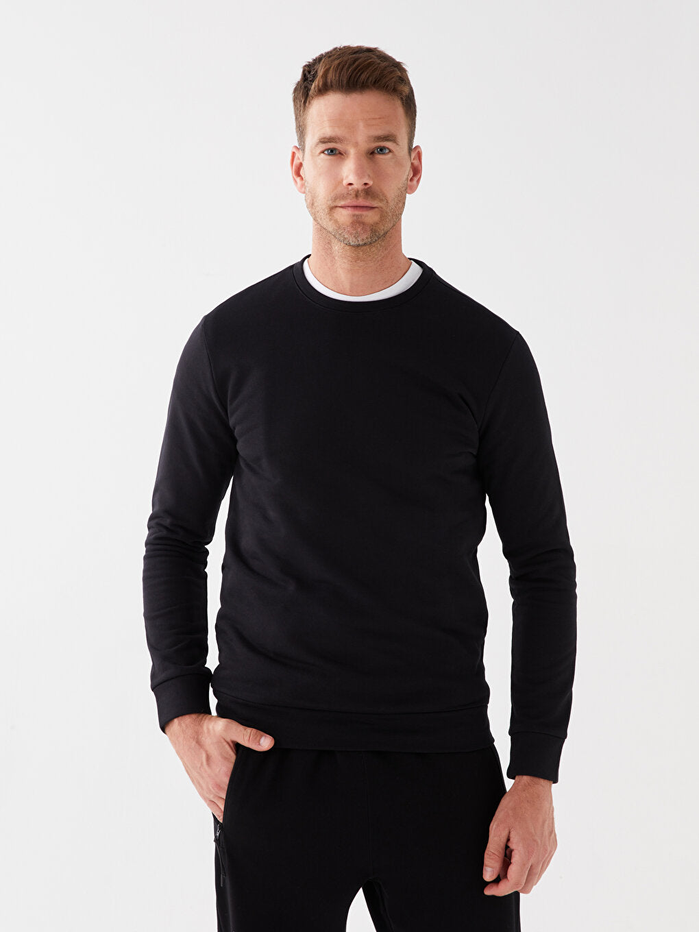 Crew Neck Long Sleeve Men's Sweatshirt