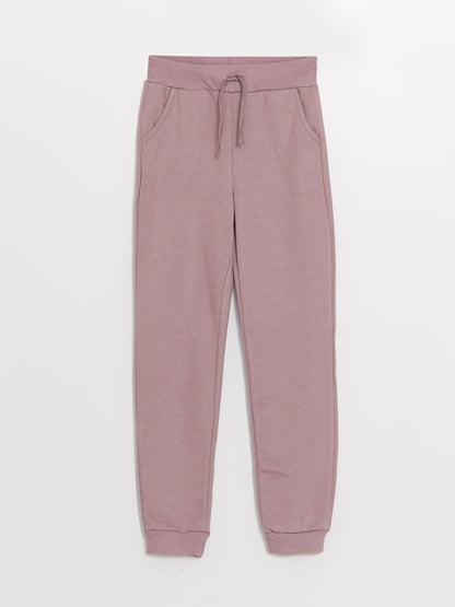 Basic Girl's Jogger Sweatpants with Elastic Waist