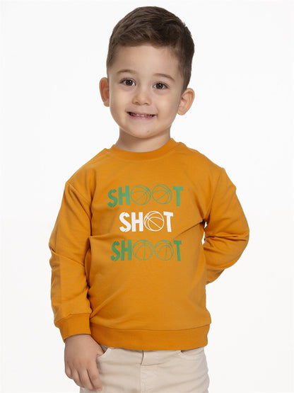 Crew Neck Long Sleeve Printed Baby Boy Sweatshirt 2-pack