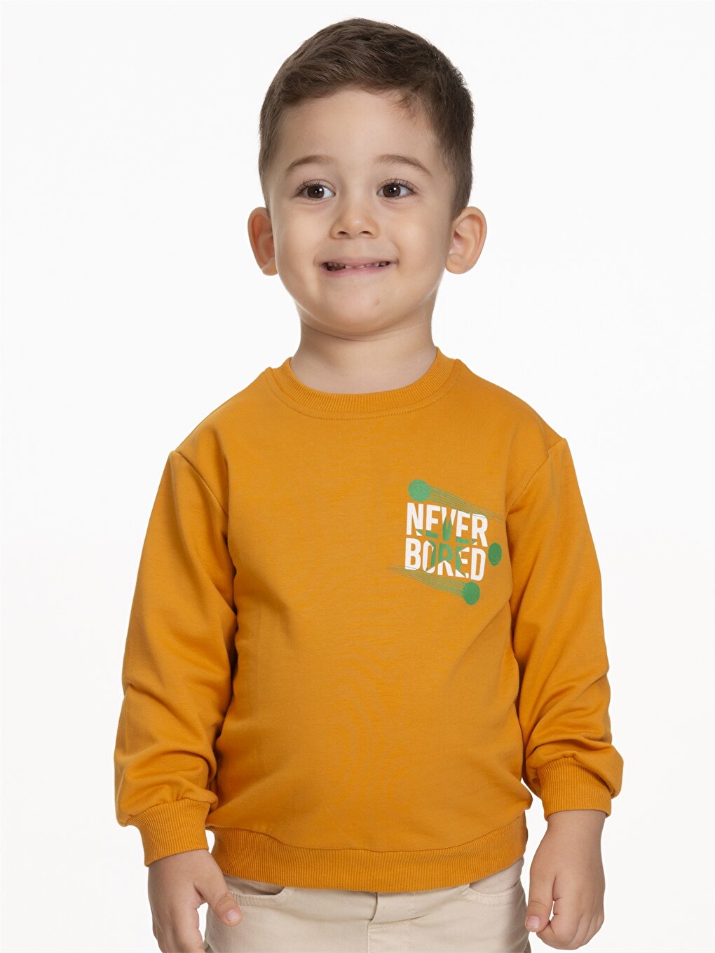 Crew Neck Long Sleeve Printed Baby Boy Sweatshirt 2-pack