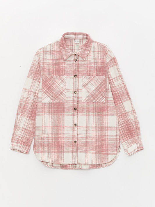 Plaid Long Sleeve Girl's Shirt Jacket