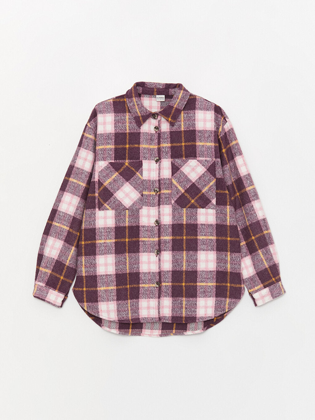 Plaid Long Sleeve Girls Shirt Jacket