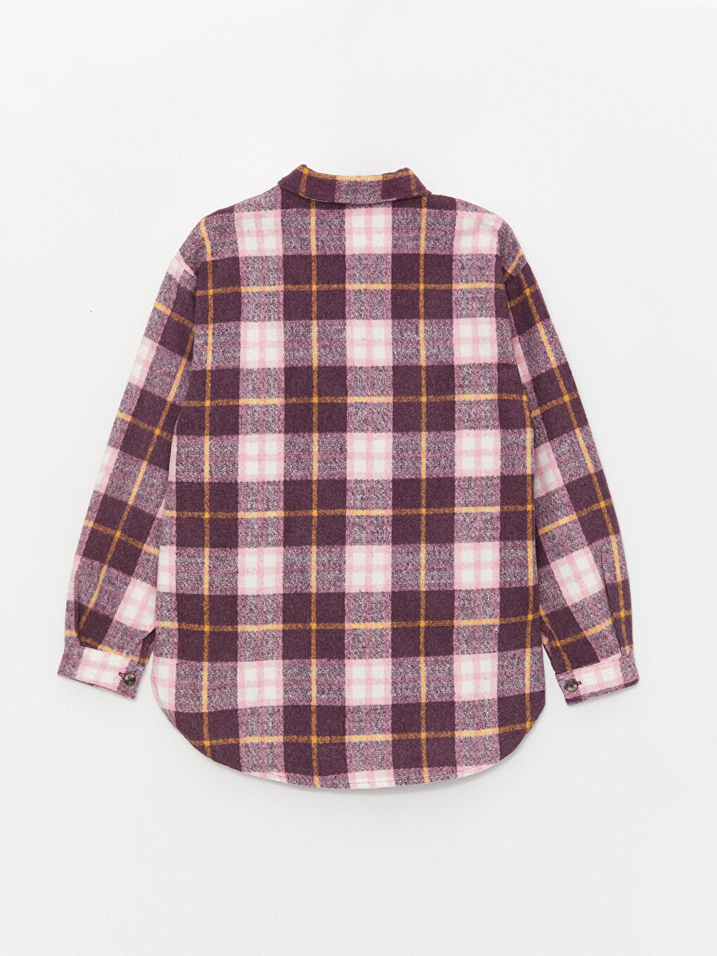 Plaid Long Sleeve Girls Shirt Jacket