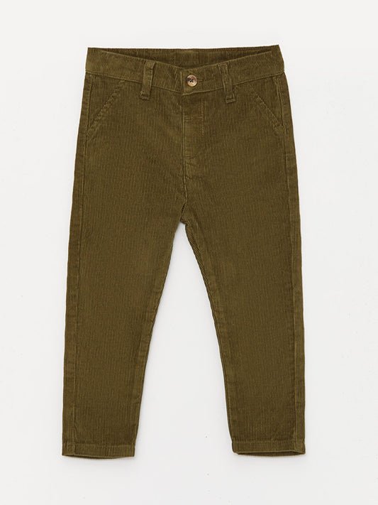 Basic Baby Boy Velvet Trousers