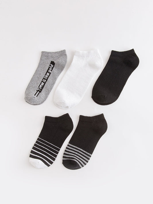 Striped Boy's Booties Socks 5-pack