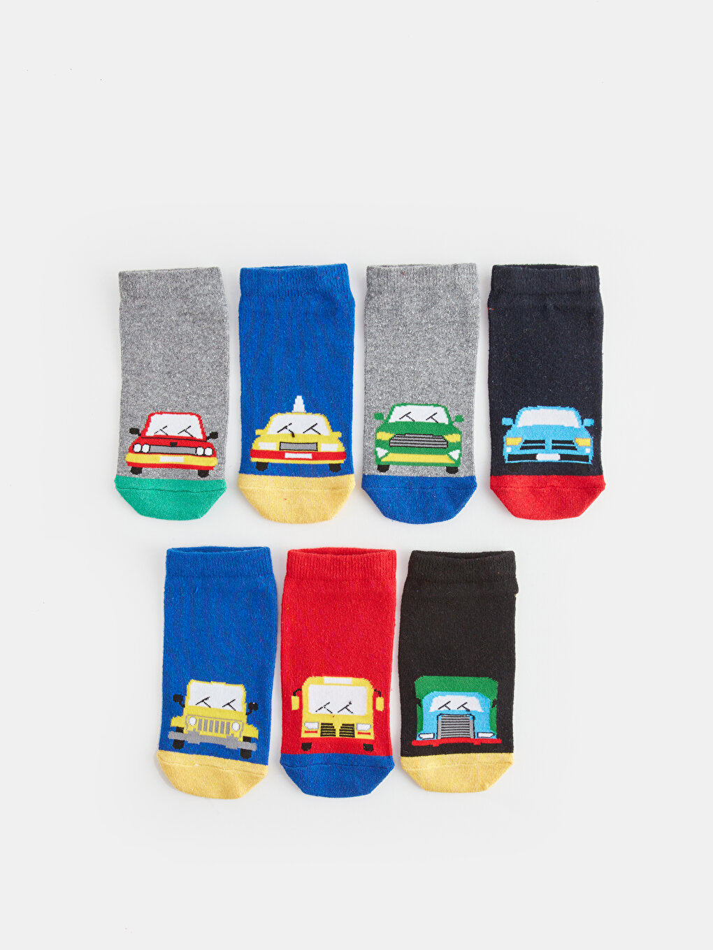 Patterned Boy's Booties Socks 7-pack