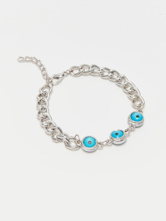 Beaded Women's Metal Bracelet