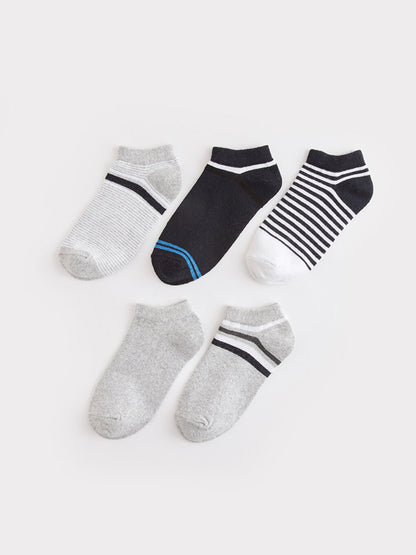 Striped Boy's Booties Socks 5-pack