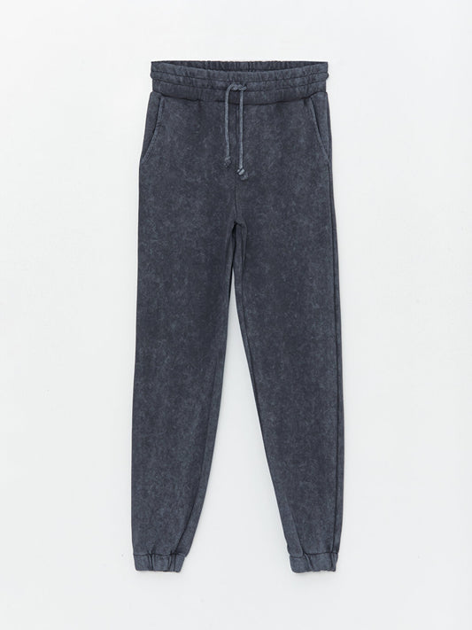 Women's Elastic Waist Plain Sweatpants