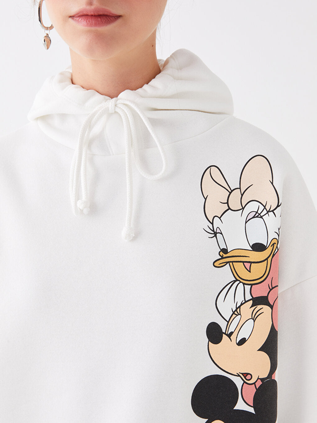 Mickey and Friends Printed Long Sleeve Oversized Women Hoodie