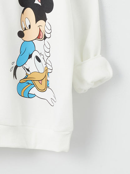 Mickey and Friends Printed Long Sleeve Oversized Women Hoodie