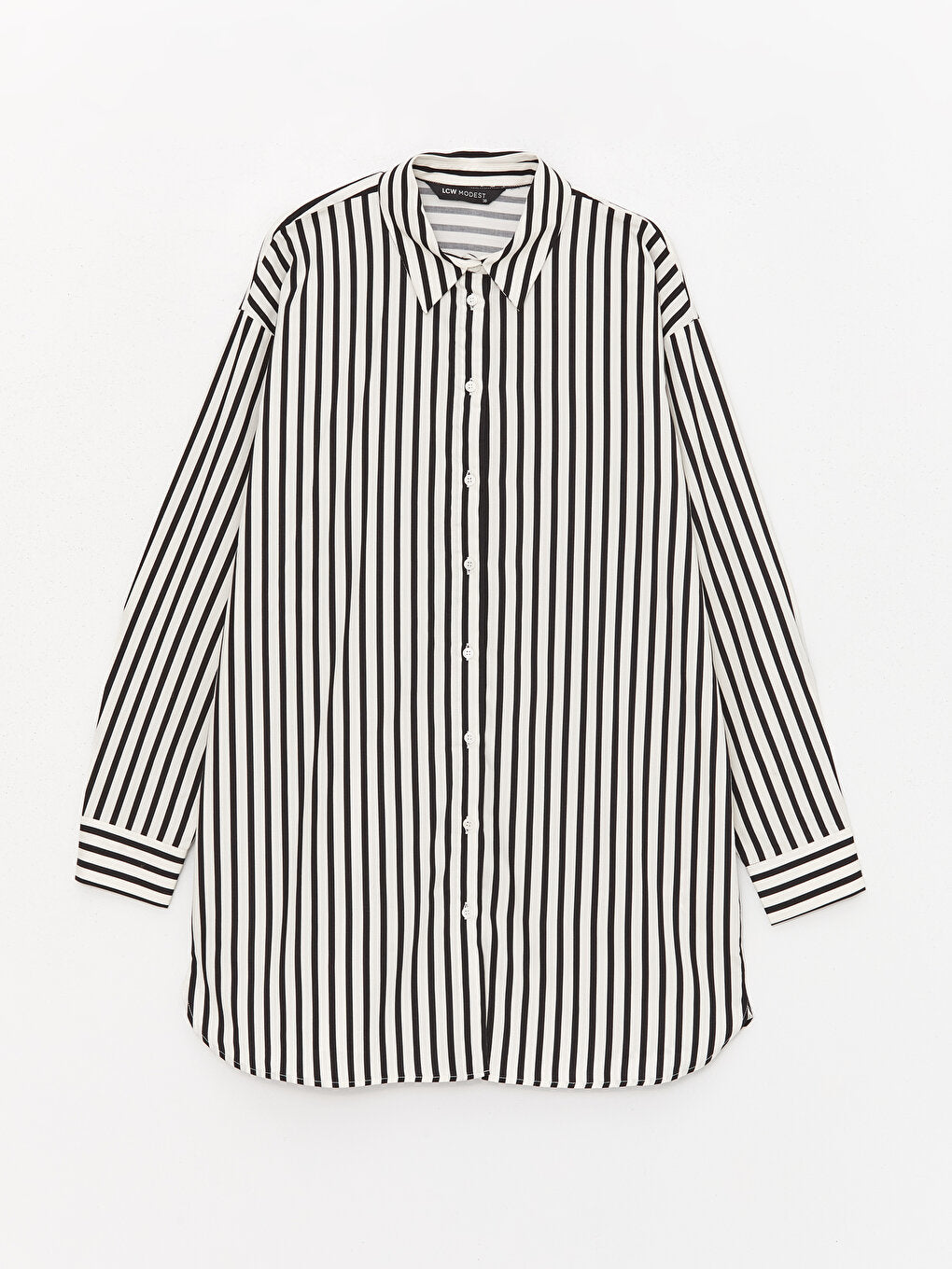 Striped Long Sleeve Oversize Women's Shirt Tunic