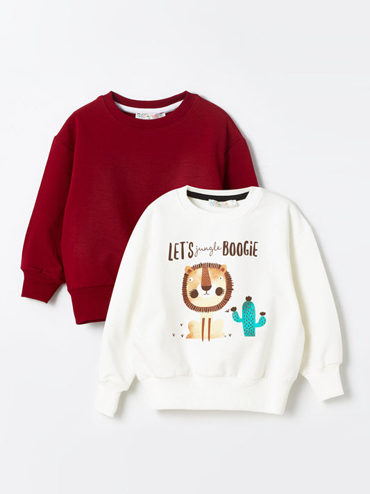 Crew Neck Long Sleeve Baby Boy Sweatshirt 2-pack