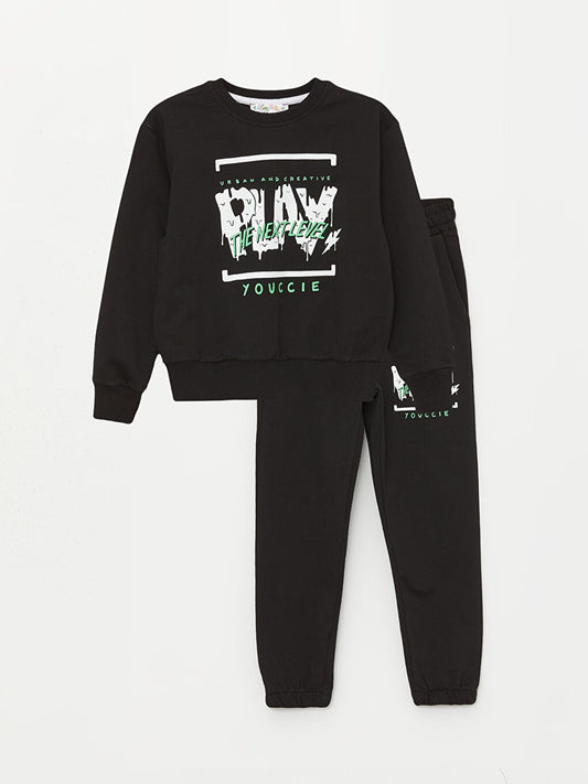 Crew-Neck Long Sleeve Boys' Suit