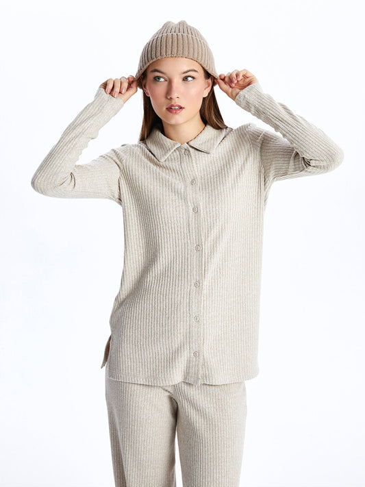 Plain Long Sleeve Women's Shirt