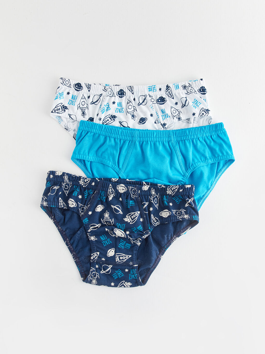 Printed Cotton Boy's Panties 3-Piece