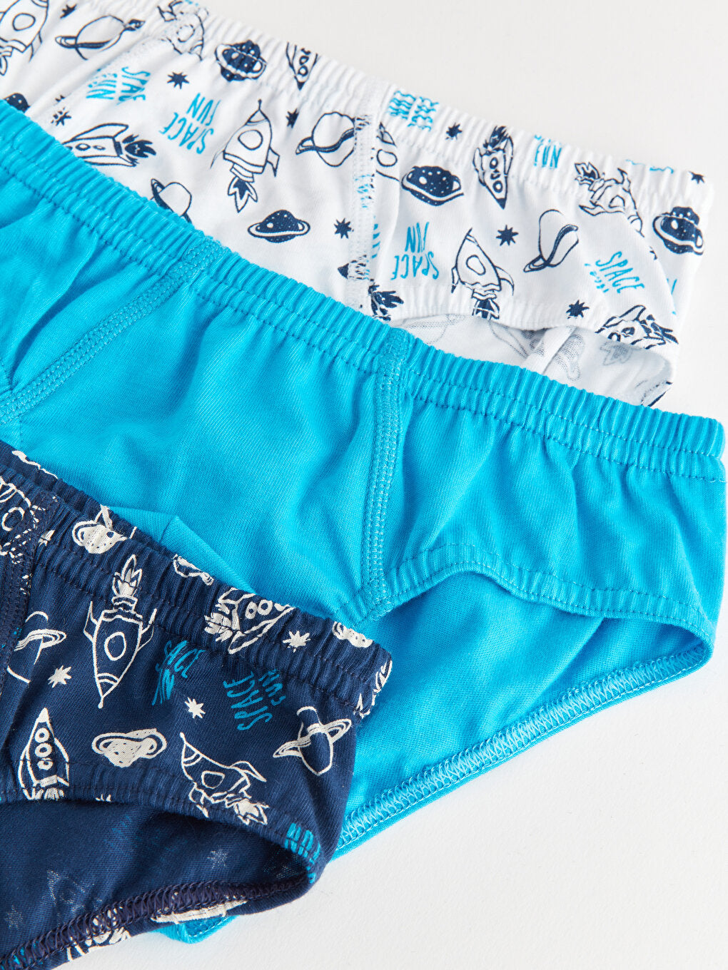 Printed Cotton Boy's Panties 3-Piece