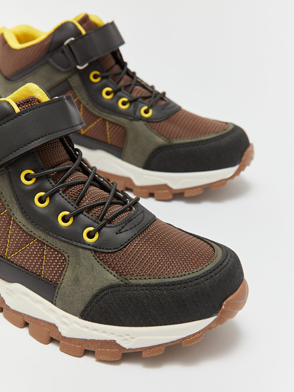 Boys' Trekking Boots with Laces and Velcro