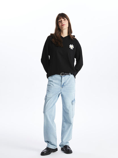 Straight Women's Cargo Jean Pants