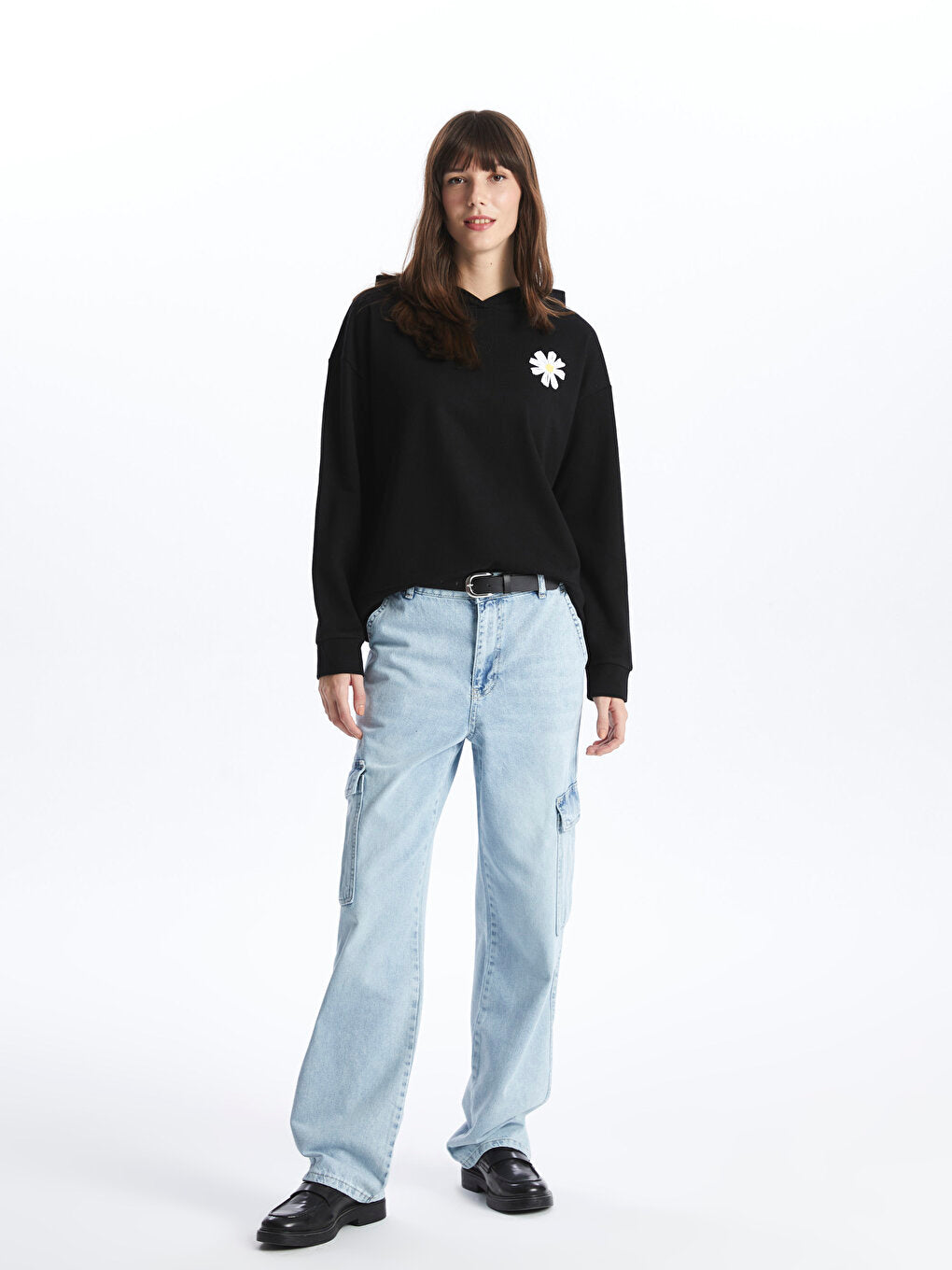 Straight Women's Cargo Jean Pants