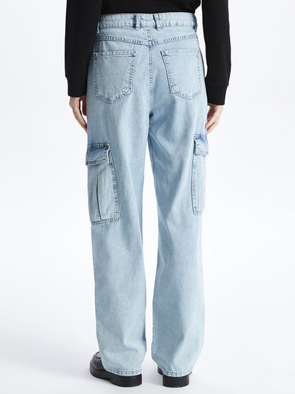 Straight Women's Cargo Jean Pants