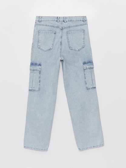 Straight Women's Cargo Jean Pants