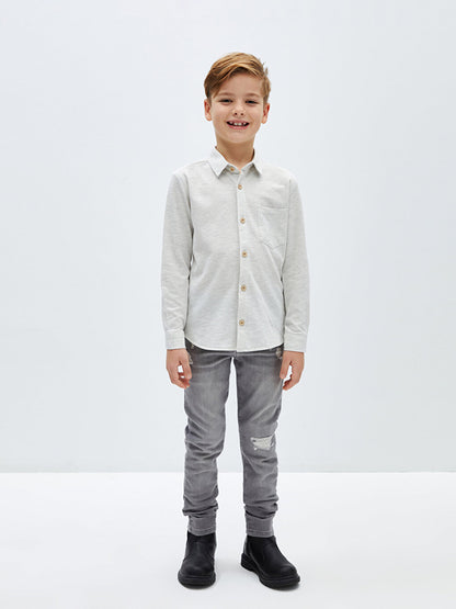 Basic Long Sleeve Boy's Shirt