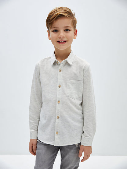 Basic Long Sleeve Boy's Shirt