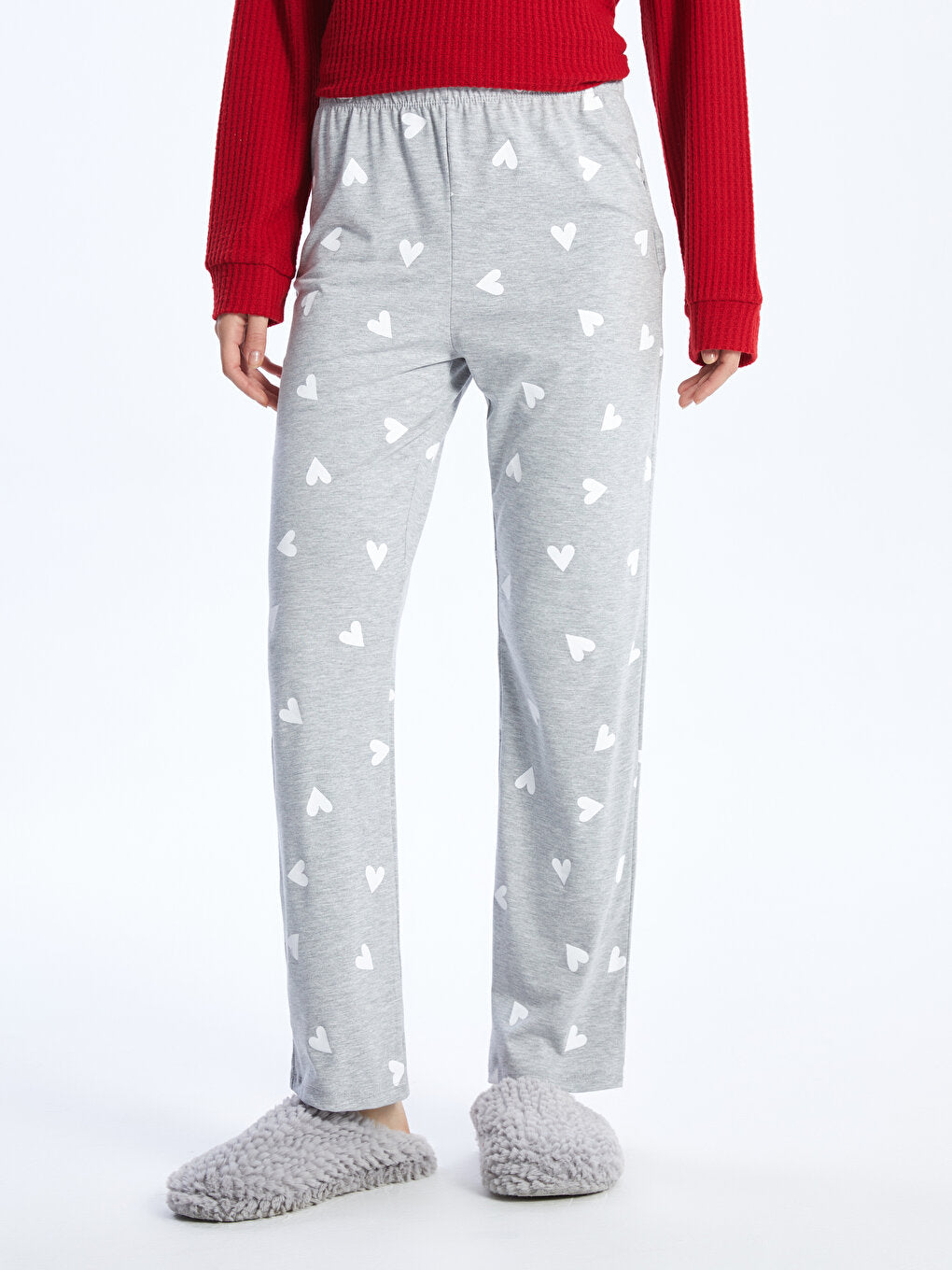 Patterned Women's Pajama Bottoms with Elastic Waist