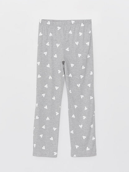 Patterned Women's Pajama Bottoms with Elastic Waist