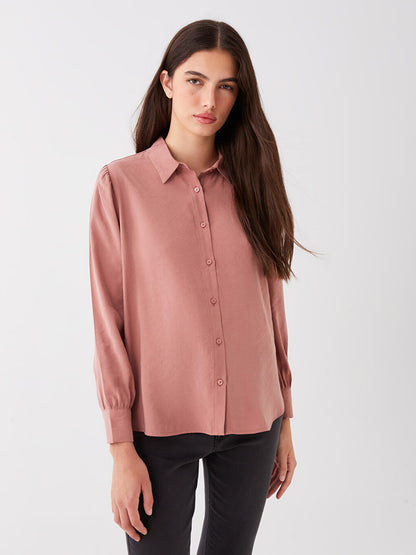 Plain Long Sleeve Oversize Women's Shirt