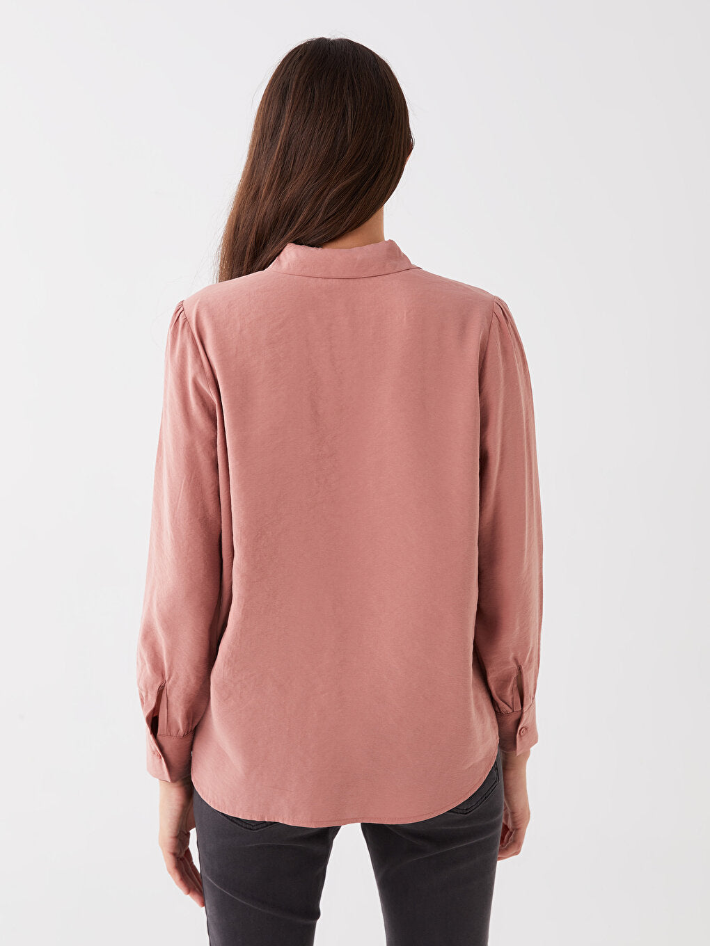 Plain Long Sleeve Oversize Women's Shirt