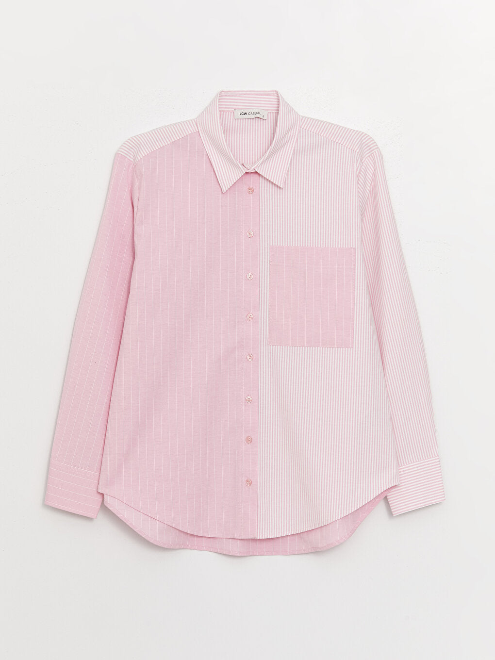 Striped Long Sleeve Poplin Women's Shirt