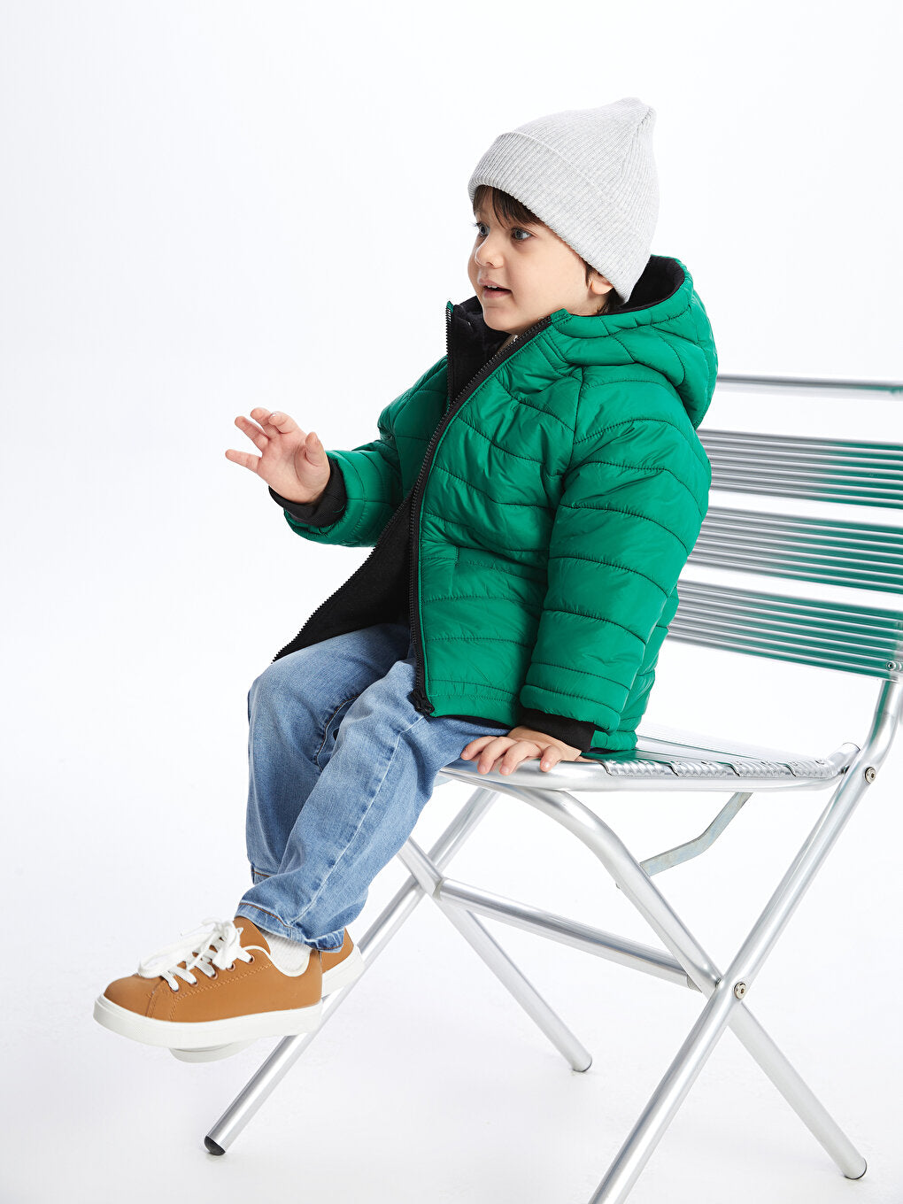 Hooded Baby Boy Puffer Coat