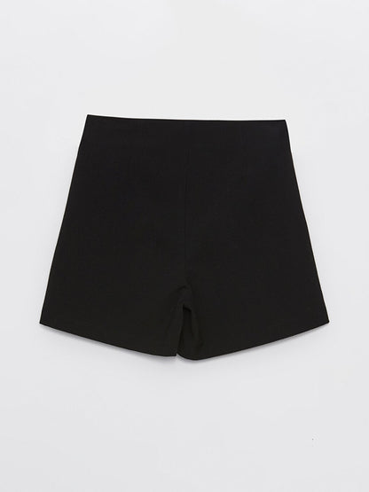 Women's Waist Zippered Straight Shorts Skirt