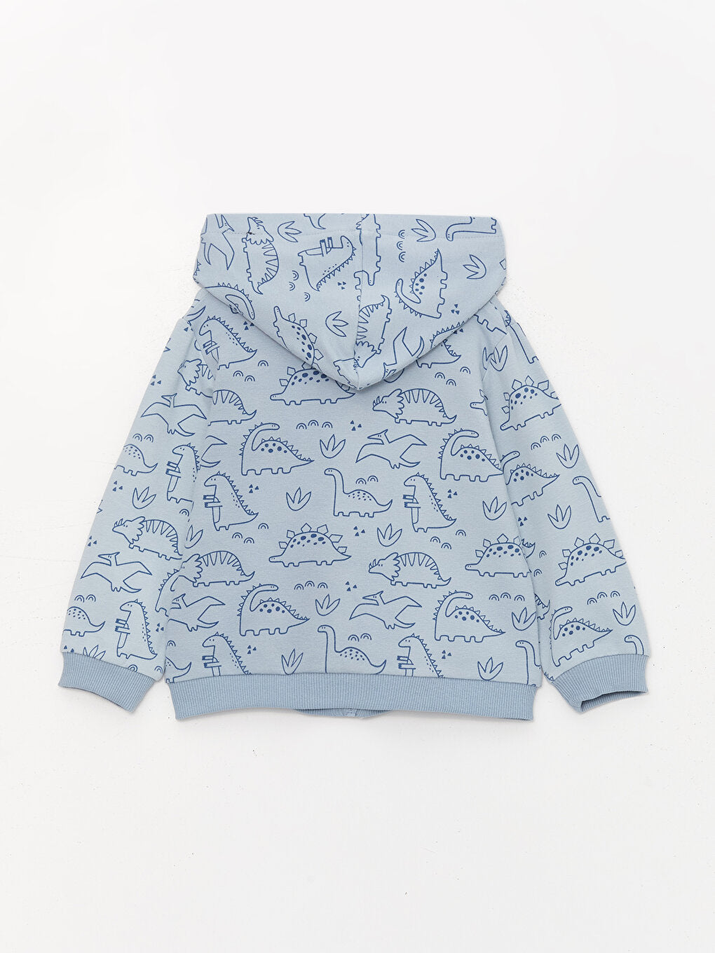 Hooded Long Sleeve Printed Baby Boy 2-Piece Set