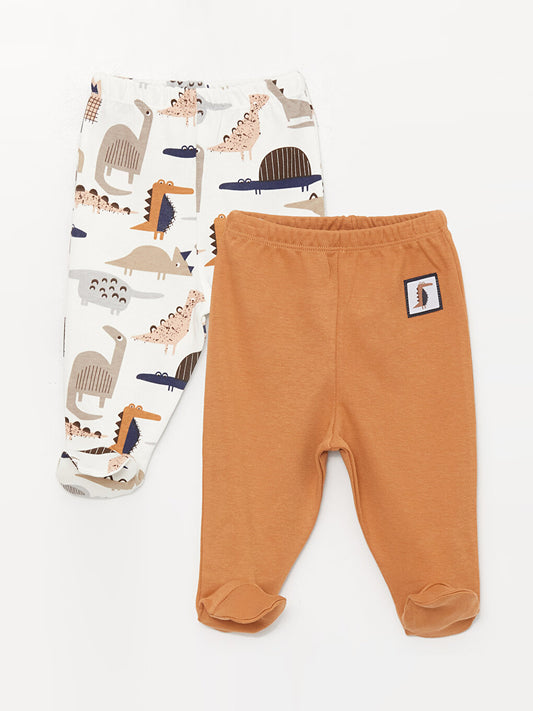 Printed Baby Boy Tracksuit Bottom with Elastic Waist, 2-pack