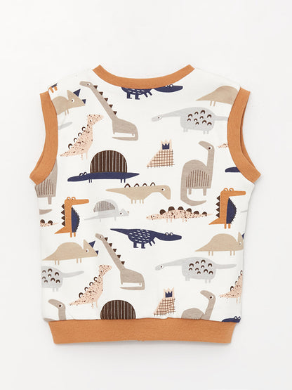 Crew Neck Printed Baby Boy Vest