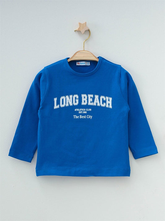 Crew Neck Printed Baby Boy Sweatshirt