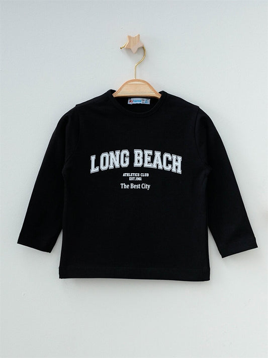 Crew Neck Printed Baby Boy Sweatshirt