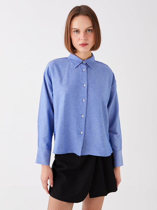 Plain Long Sleeve Women's Shirt